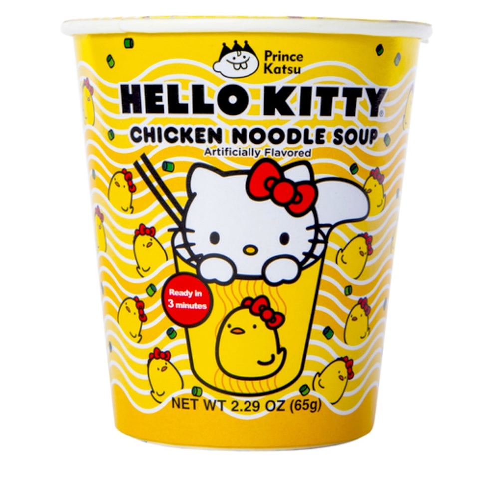 Hello kitty ramen noodles , chicken flavored